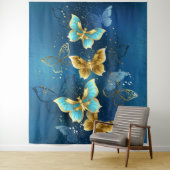 Tenture Golden butterflies (En situation)