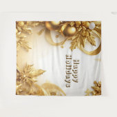 Tenture Golden Feuilles Noël (Devant (Horizontal))