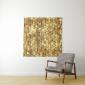 Tenture Golden Honeycomb 3D Render Texture (En situation (horizontale))