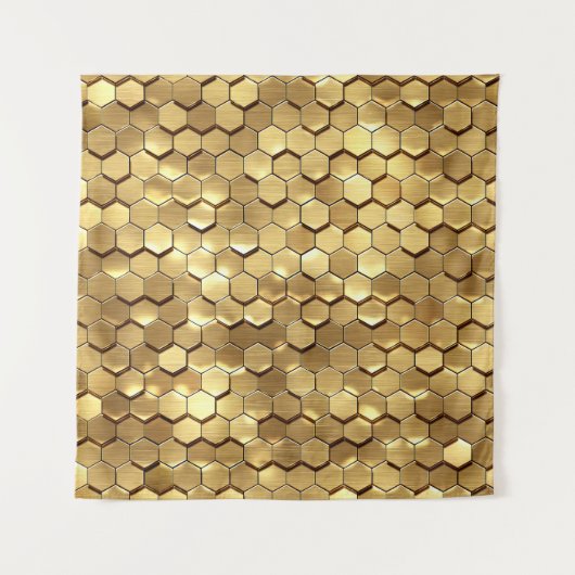 Tenture Golden Honeycomb 3D Render Texture (Devant)