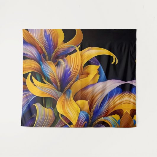 Tenture Golden Iris Hosta X AI ART (Devant (Horizontal))
