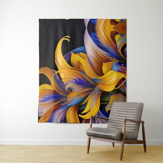 Tenture Golden Iris Hosta X AI ART (En situation)