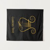 Tenture Golden lyre (Devant (Horizontal))
