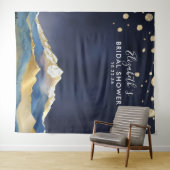 Tenture Golden Mountain Fête des mariées Photo Booth Backd (En situation (horizontale))