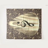 Tenture Golden Plectron - Design élégant pour les mélomane (Devant (Horizontal))