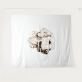 Tenture Golden Retriever 2 (Devant (Horizontal))