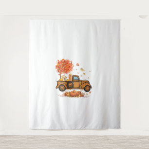 Tenture Golden Retriever Citrouille Camion Automne Leaf au