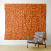 Tenture Golden Yellow Leafy Vine Pattern  (En situation (horizontale))