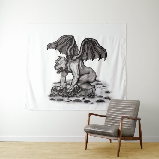 Tenture Golem Gargoyle (En situation (horizontale))