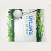 Tenture Golf Anniversaire Photo-Op Enfants fond (Devant (Horizontal))