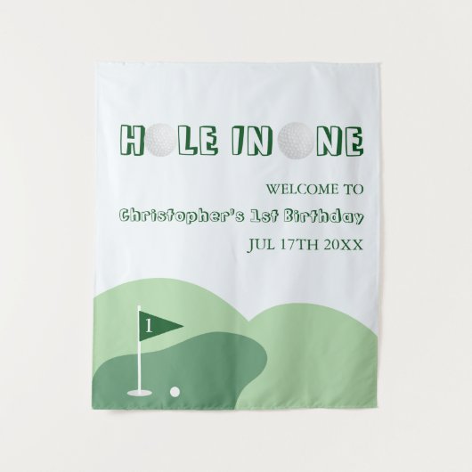 Tenture Golf Boy 1er anniversaire (Devant)