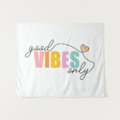 Tenture Good Vibes seulement Rainbow Heart (Devant (Horizontal))