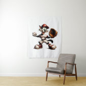 Tenture Goofy Cat Baseball Pitcher Monte (En situation)