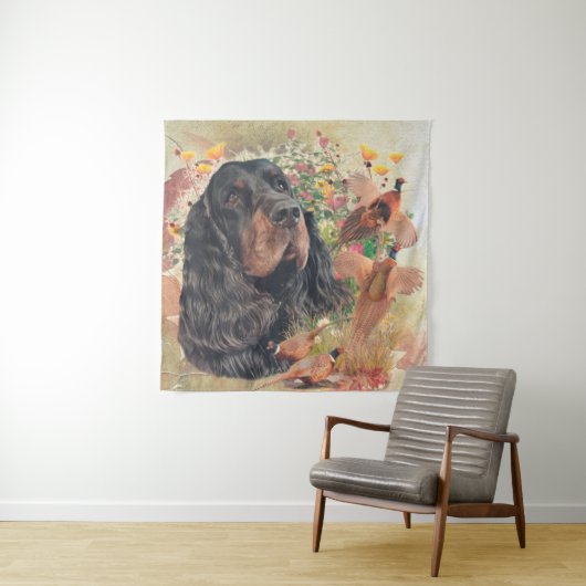 Tenture Gordon Setter (En situation)