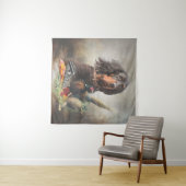 Tenture Gordon setter avec faisans, Art (En situation (horizontale))