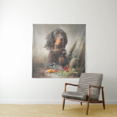 Tenture Gordon setter avec faisans, Art (En situation)