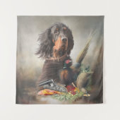 Tenture Gordon setter avec faisans, Art (Devant)