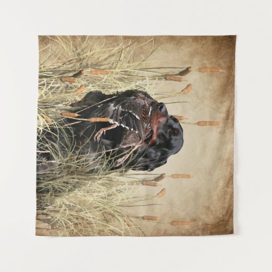 Tenture Gordon Setter, Chasse de canard (Devant (Horizontal))