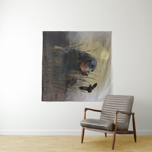 Tenture Gordon Setter, compagnon de chasse (En situation (horizontale))