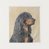 Tenture Gordon Setter Peinture - Joli art original chien (Devant)