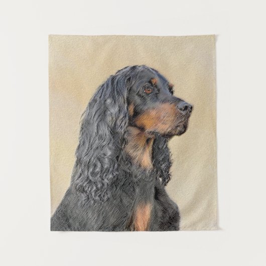 Tenture Gordon Setter Peinture - Joli art original chien (Devant)