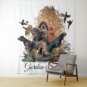 Tenture Gordon Setter, saison de chasse (En situation)
