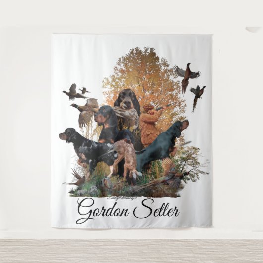 Tenture Gordon Setter, saison de chasse (Devant)