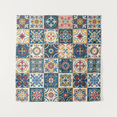 Tenture Gorgeous seamless pattern white colorful Moroccan, (Devant (Horizontal))