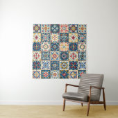 Tenture Gorgeous seamless pattern white colorful Moroccan, (En situation (horizontale))