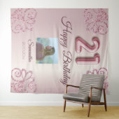 Tenture Gorgeuse décoration d'anniversaire 21 ans avec bal (En situation (horizontale))