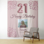 Tenture Gorgeuse décoration d'anniversaire 21 ans avec bal (En situation)