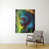 Tenture Gorilla Ape Animal Portrait Peinture Faune libre (En situation)
