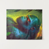 Tenture Gorilla Ape Animal Portrait Peinture Faune libre (Devant (Horizontal))