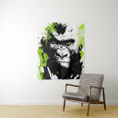Tenture Gorilla Ape Nature sauvage Esprit libre Peinture A (En situation)