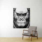 Tenture Gorilla Ape Wild Nature Illustration Line Art épiq (En situation)