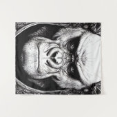 Tenture Gorilla Ape Wild Nature Illustration Line Art épiq (Devant (Horizontal))