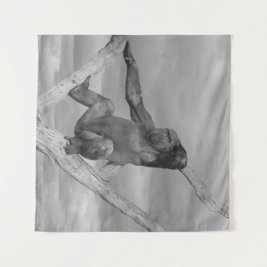 Tenture Gorille Posée Sur Un Arbre (Devant (Horizontal))