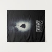 Tenture Goth Black Rose dégoulinant de sang Macabre Annive (Devant (Horizontal))