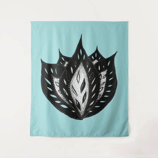 Tenture Goth fleur design tatouage abstrait (Devant)