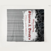 Tenture Goth Grunge Black Stripes Rose noir Mariage (Devant (Horizontal))