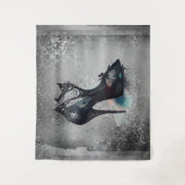 Tenture Goth Vogue Grunge | Turquoise Splash Stiletto haut (Devant)