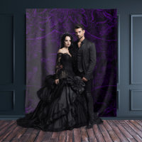 Gothique Moody Black & Purple Vintage dentelle