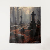 Tenture Gothique Moody Dark Graveyard (Devant)