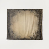 Tenture Gothique Moody Noir foncé & Vieux Vins Filigree iv (Devant (Horizontal))