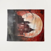 Tenture Gothique Moody Pleine lune & Castle Nuit (Devant (Horizontal))