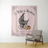 Tenture Gothique rose Un bébé brasse Baby shower fond (En situation)