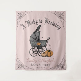 Tenture Gothique rose Un bébé brasse Baby shower fond