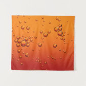 Tenture gouttelettes d'eau sur la surface orange (Devant (Horizontal))