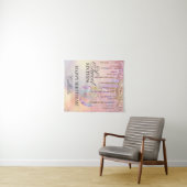 Tenture Gouttes de Paillettes Holographiques Arc-en-Ciel D (En situation (horizontale))