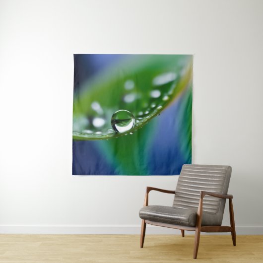 Tenture Gouttes d'eau de macro (En situation)